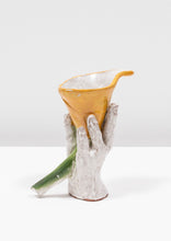 Load image into Gallery viewer, Viola Frey / Untitled (Hand with Yellow Calla Lily) / 1970–72